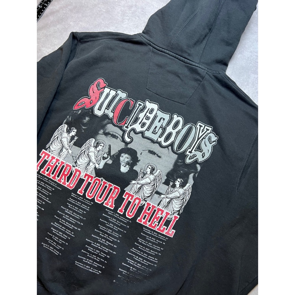 G59 Records Suicideboys Grey Day Tour 2022 Hoodie Mens Large Black Graphic